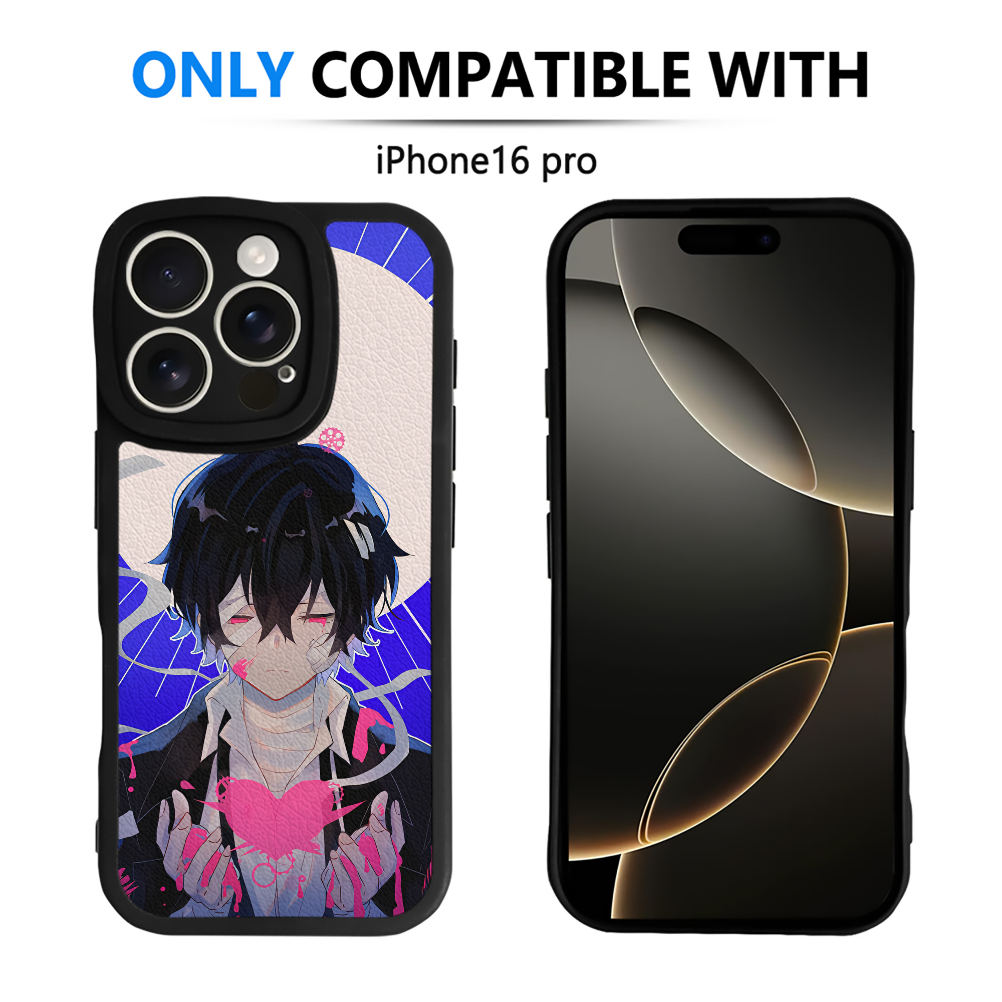 （画像用） 文豪ストレイドッグス Bungo Stray Dogs 【iPhone 16シリーズ対応】シリコンスマホケース（レザー調） 材質：シリコン